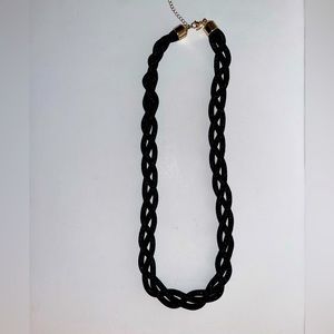 Metallic braided rope necklace. Like new